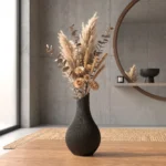 KAORI – Japandi Designvase mit feiner Linienstruktur