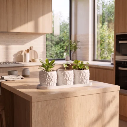 TERRA Trio &ndash; Modernes Pflanzgef&auml;&szlig;-Set mit Steinstruktur