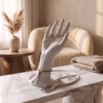 MANO Schmuckhalter Hand mit Ablageschale, Schmuckständer für Ringe und Ketten – Bild 3